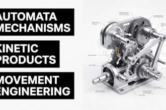 design kinetic product automata mechanism for animated products development