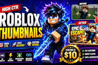 design roblox thumbnail  youtube  thumbnail