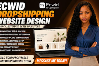 build converting ecwid shopify ecommerce dropshipping store website design