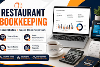 do restaurant bookkeeping, touchbistro, sales reconciliation and bookkeeping
