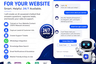 provide a ready to use custom ai chatbot