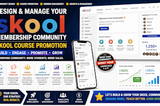 design and manage your skool membership community, skool course promotion