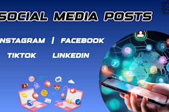 design professional social media posts for instagram tiktok facebook