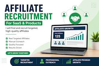 recruit high quality affiliates for your product or saas