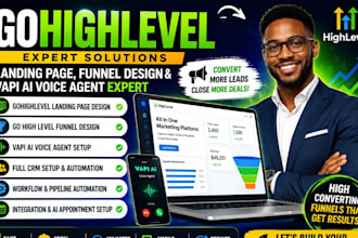 gohighlevel landing page vapi ai voice agent go high level funnel design