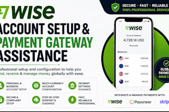 help you set up and verify your wise account professionally
