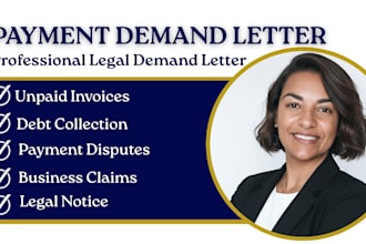 write a demand letter for unpaid debt invoice and payment dispute