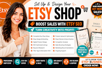 set up etsy shop design etsy digital products boost etsy sales etsy SEO