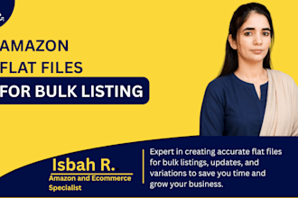 create amazon flat files for bulk listing