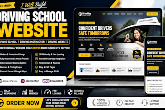 build driving school website, driving website, driving instructor, driving