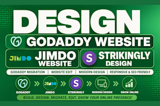 design goddady website jimdo website strikingly design godaddy migration edit