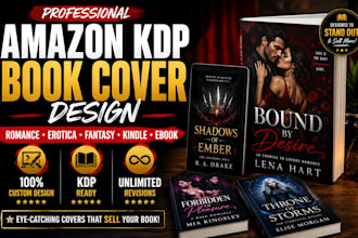 do amazon kdp book cover design, romance, erotica book cover design kindle cove