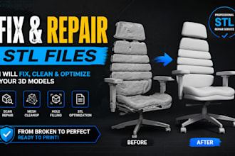 repair, modify, and convert stl files to editable cad file