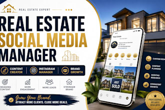 be your real estate social media manager, content creator, and instagram manager