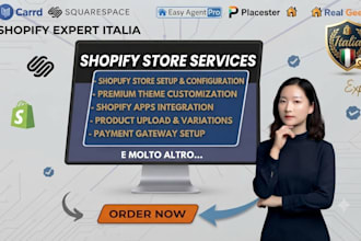 realizzero e ottimizzero il tuo store shopify premium per il tuo brand