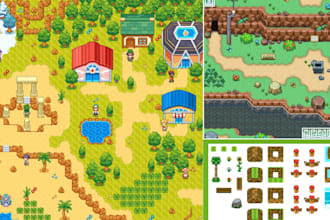 create custom pokémon fangame assets, tilesets, tilemaps and pixel maps