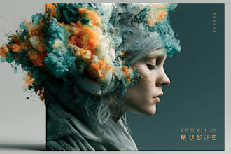 design stunning music cover art, album cover design