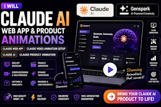 claude web app claude video animation setup claude ai claude product animation