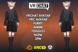 custom vrchat avatar vr character vrc avatar, nsfw 3d model vr chat humanoid