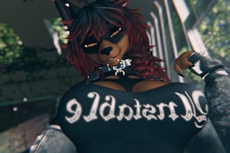 create modular vrchat avatar furry humanoid anime vrchat avatar modular avatar