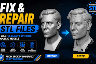 fix stl files repair mesh errors and prepare for 3d printing