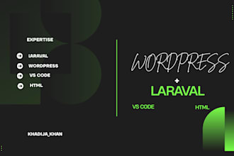 develop a custom laravel and wordpress website