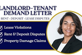 draft a landlord tenant demand letter for rental disputes