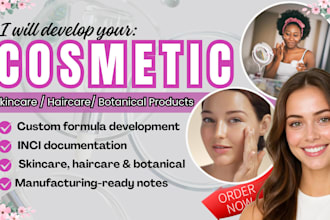 develop your formulas for cosmetic formulation, haircare, skincare, botanicals
