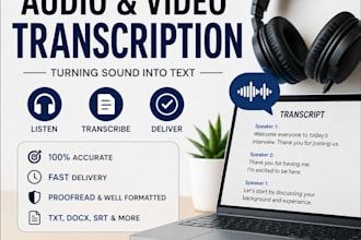 accurately transcribe audio and video into text