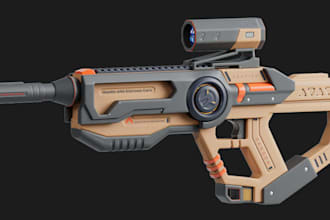 design realistic 3d guns, sidearms and firearms models, roblox gun design