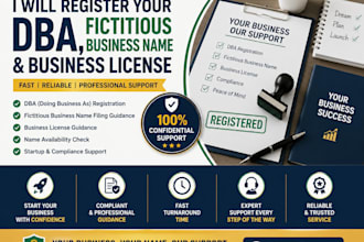 register your dba, fictitious business name and business license