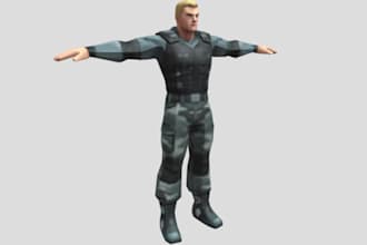 make psx in low poly character model, ps2 animation, ps1 graphics, early 3d, y2k