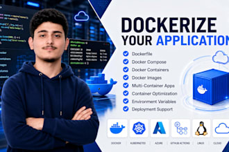 create dockerfile, docker compose and containerize your app