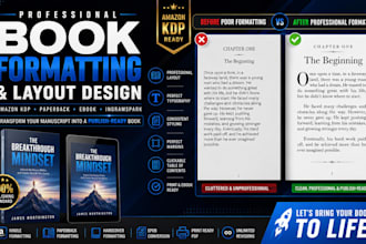 do fiction book formatting and typesetting for romance, thriller, fantasy