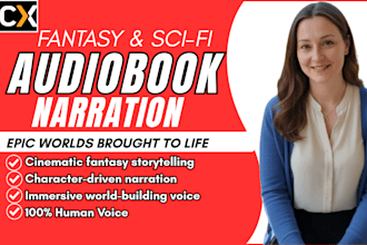 professionally narrate your dark romance, fantasy audiobook female voice audible