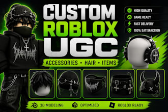 create custom roblox ugc accessories and 3d models