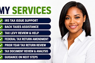 resolve irs tax issues, back taxes, tax levy, and amend federal tax returns
