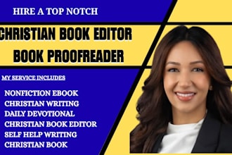 edit and proofread your christian book, devotional, sermon,  ministry manuscript