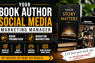 your book author social media marketing manager book promotion booktok marketing