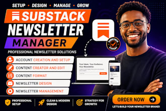 set up your substack design newsletter  manage substack posts professionally