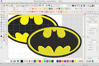 do embroidery digitizing design into dst pes file in 1 hour