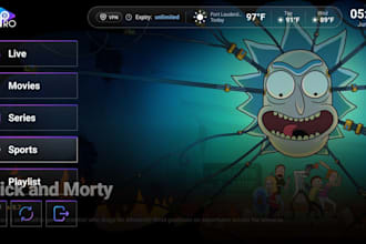 design full iptv app rebrand ibo ultra player pro with control panel