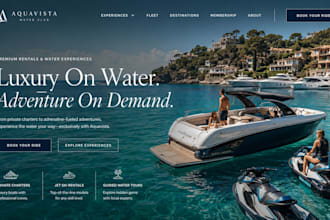 build squarespace boat rental website jet ski water sport booking website
