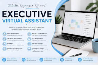be your executive virtual assistant for admin support