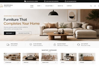 build shopify store, furniture website, dropshipping store, funiture store