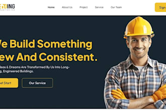 design construction website plumbing havc roofing electrician website on wix