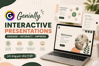 design genially elearning, interactive content and quizzes