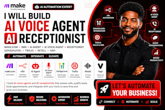 make com n8n ai agent ai voice agent receptionist gohighlevel twilio retell vapi