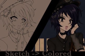 draw detailed art commission for you