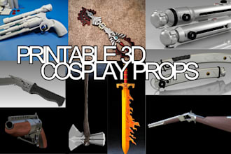 custom 3d cosplay prop weapon sword armor printable cosplay accessories 3d print